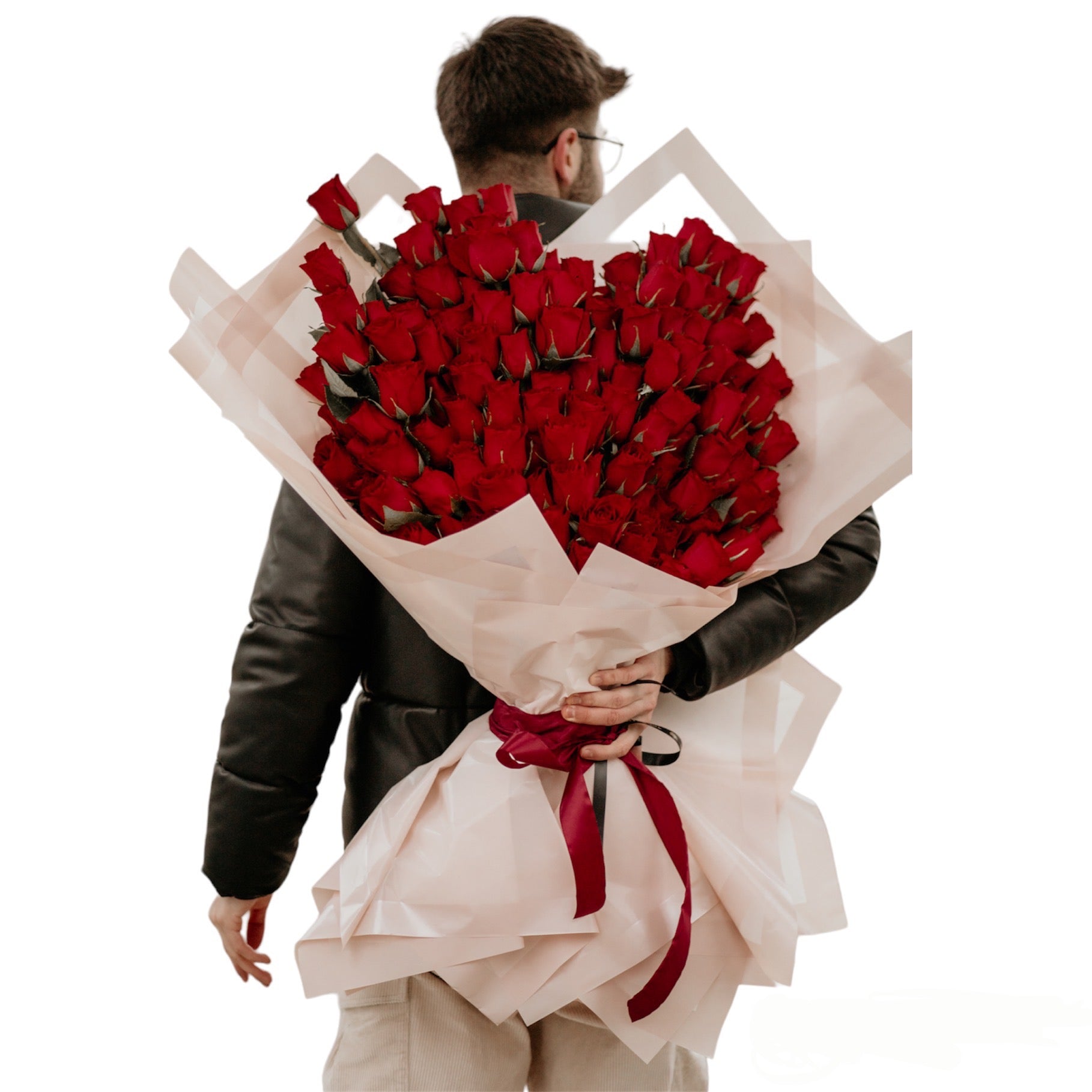 Buchet de trandafiri in forma de inima