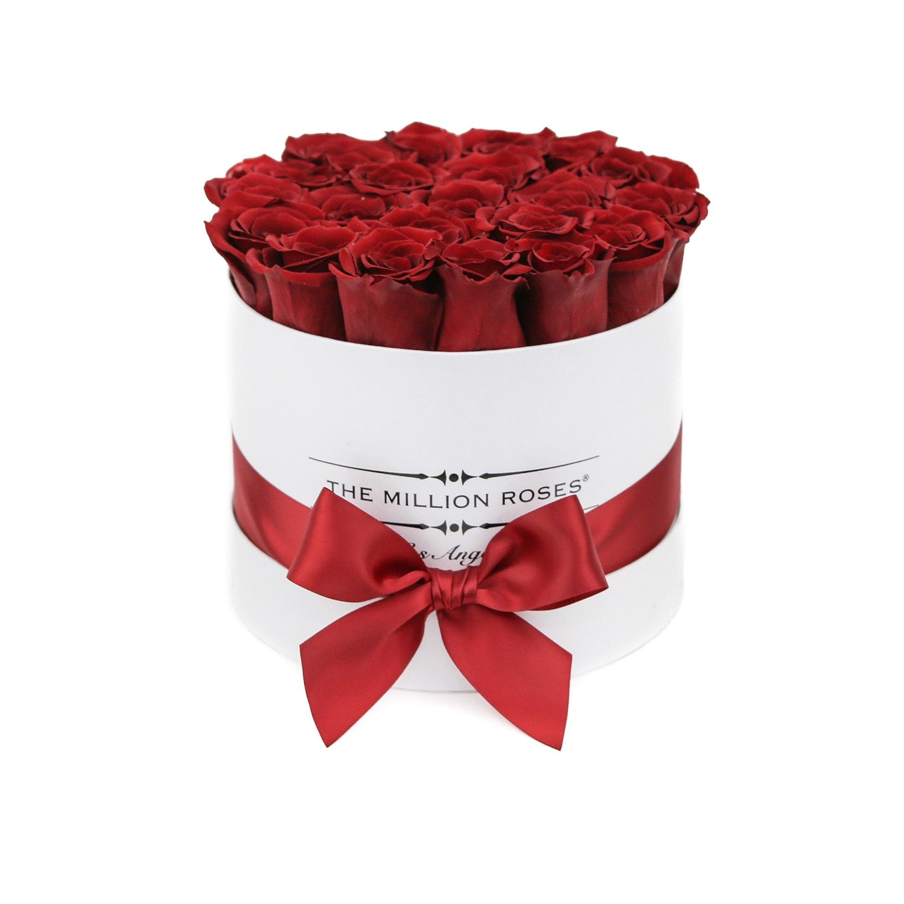 TRANDAFIRI CRIOGENAȚI ROSII ÎN CUTIE VANILLA CREM ‘THE MILLION BASIC’