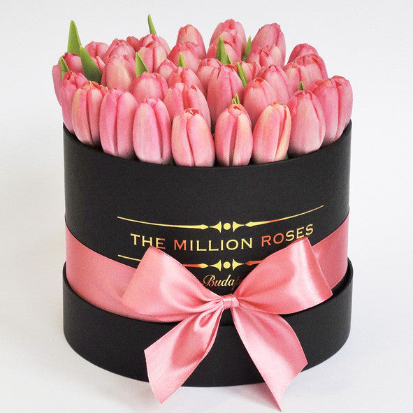 Cutie elegantă cu lalele roz-Pink infusion