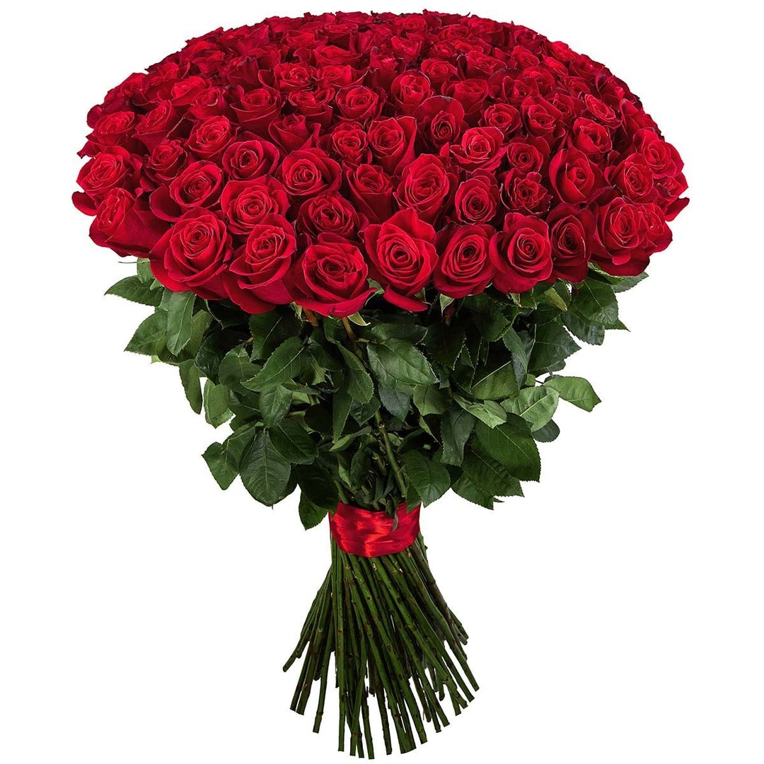 Buchet 101 fire de trandafiri roșii