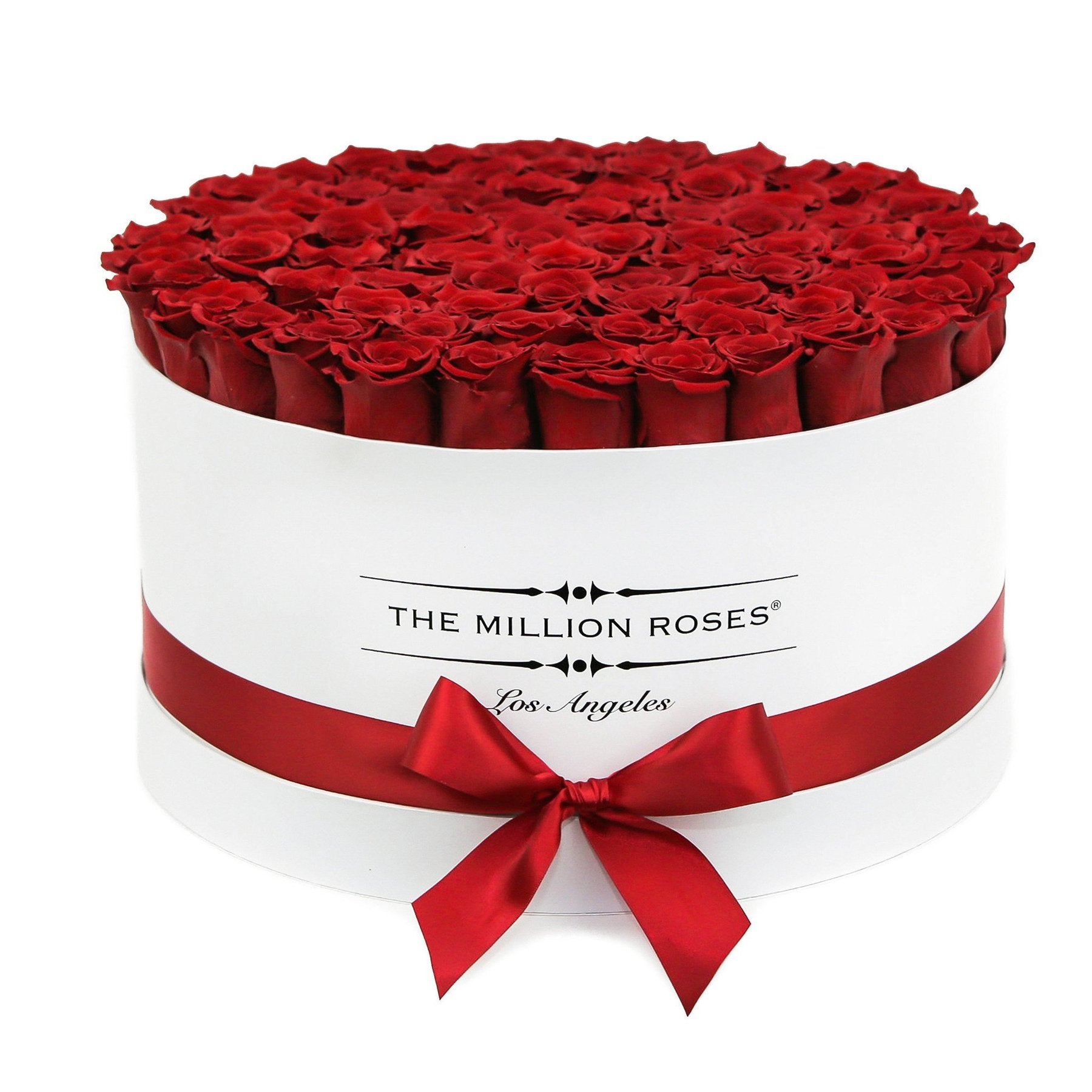 TRANDAFIRI CRIOGENAȚI ROSII ÎN CUTIE VANILLA CREM ‘THE MILLION BASIC’