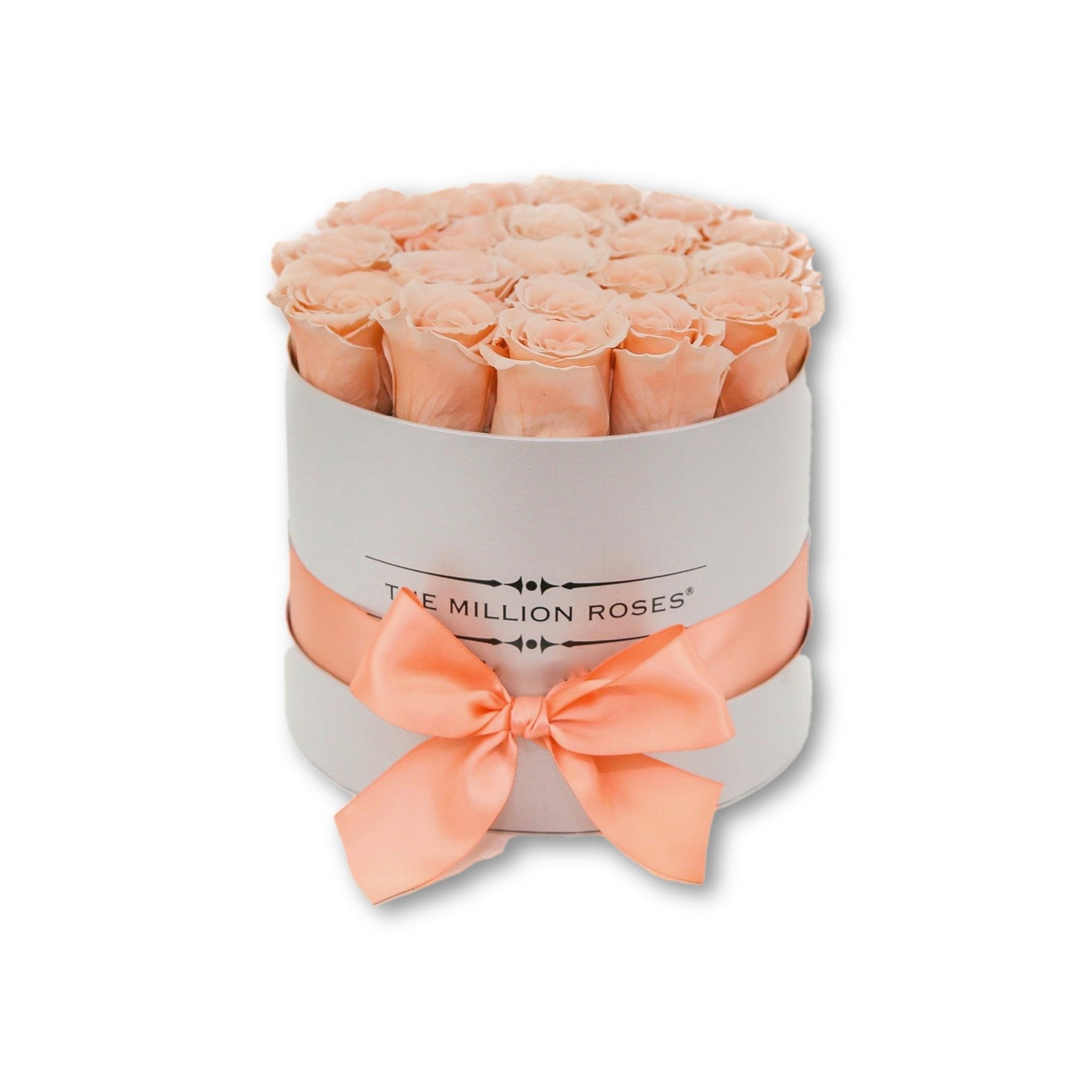 Aranjament cu trandafiri somon - Cutie mică